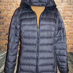 eddie bauer super lightweight puffer jacket - long